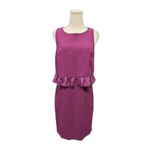 TRINA TURK Size 4 Dress‎ Ruffle Layer Bodice Split Back Sheath